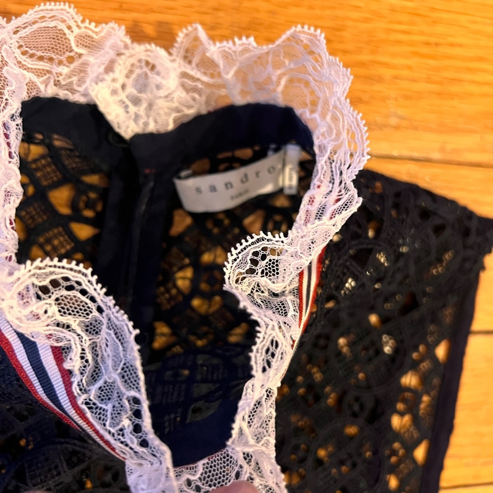 Sandro Navy Lace Mini Dress - Picture 7 of 8